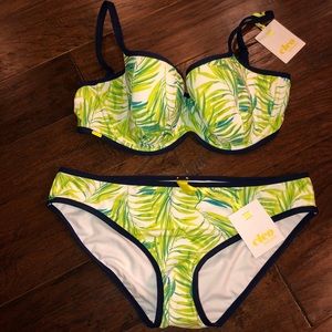 Panache palm print bikini